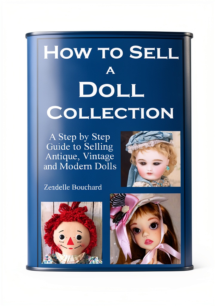 'New England Yesterdays Antique Dolls Kindle book cover on a tablet'