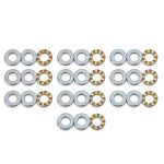 10Pcs Miniature Bearing, Thrust Ball Bearing Bearing Steel Miniature High Precision Flat Steel Bearings Set Plane Thrust Ball Bearing,for Equipment Maintenance (F5-12M 5 * 12 * 4mm)-0