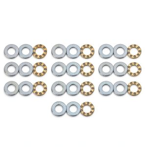 10Pcs Miniature Bearing, Thrust Ball Bearing Bearing Steel Miniature High Precision Flat Steel Bearings Set Plane Thrust Ball Bearing,for Equipment Maintenance (F5-12M 5 * 12 * 4mm)-0