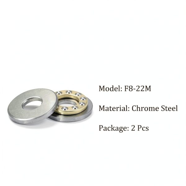 2pcs F8-22M Thrust Ball Bearing - [8mm x 22mm x 7mm] Chrome Steel Miniature Thrust Bearing with Washer for Machine Tool Use-1