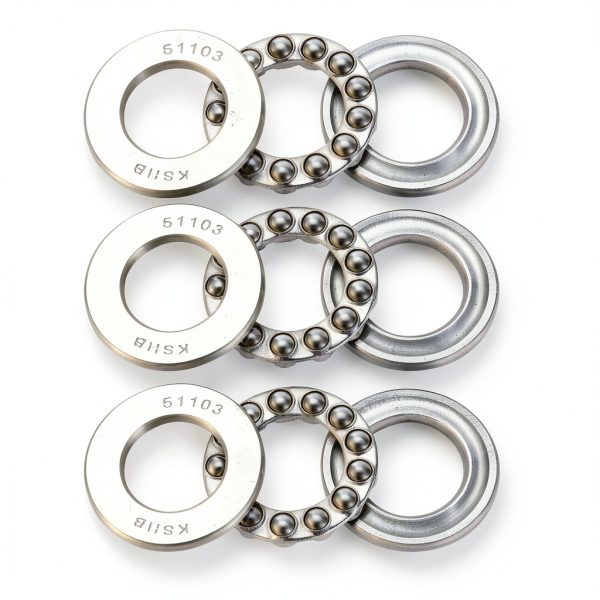 51103 Thrust Ball Bearings 17mm x 30mm x 9mm Chrome Steel ABEC3 Single Row Roller 3pcs-0