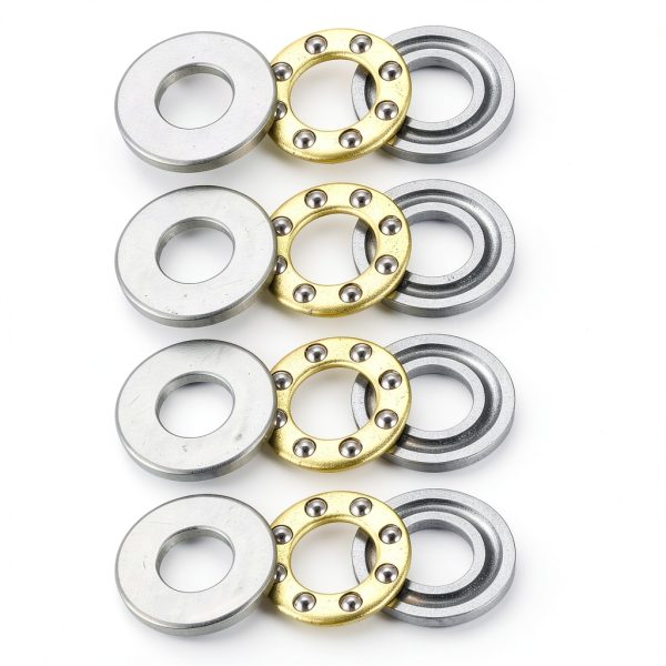 uxcell F7-15M Thrust Ball Bearings 7mm x 15mm x 5mm Chrome Steel Single Direction 4pcs-0