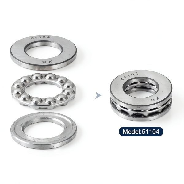 Thrust Ball Bearings HiPicco 51104 20x35x10mm Chrome Steel ABEC3 4pcs-5