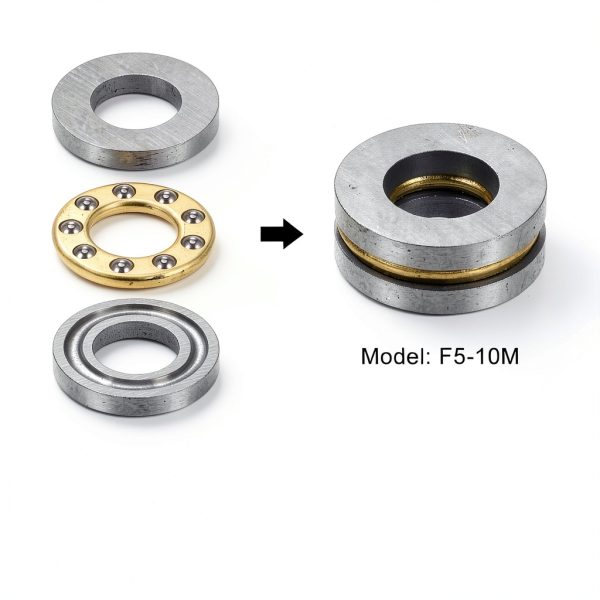 uxcell Thrust Ball Bearing 5x10x4mm Brass with Washers ABEC1 9pcs-3