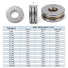 HARFINGTON Thrust Ball Bearings 8mm Bore 22mm OD Chrome Steel Washers-1
