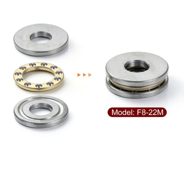 HARFINGTON Thrust Ball Bearings 8mm Bore 22mm OD Chrome Steel Washers-3