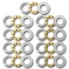uxcell Thrust Ball Bearing 5x10x4mm Brass with Washers ABEC1 9pcs-0
