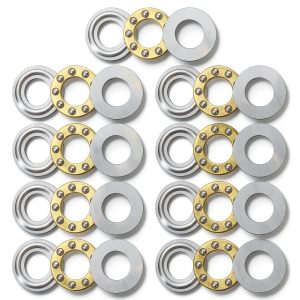 uxcell Thrust Ball Bearing 5x10x4mm Brass with Washers ABEC1 9pcs-0