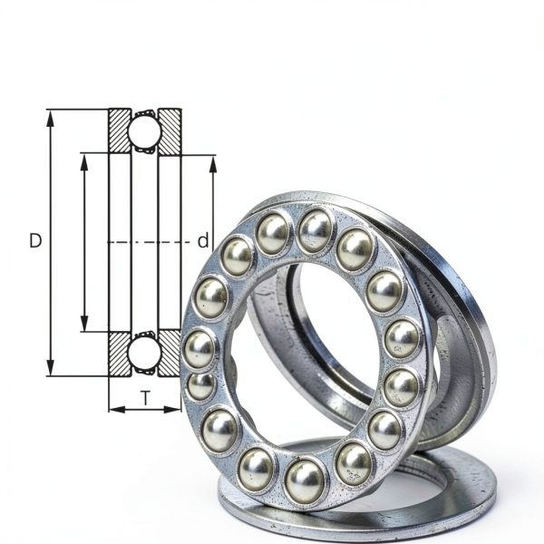 Thrust Ball Bearings HiPicco 51104 20x35x10mm Chrome Steel ABEC3 4pcs-1