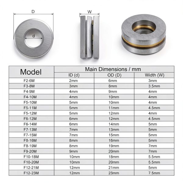 uxcell Thrust Ball Bearing 5x10x4mm Brass with Washers ABEC1 9pcs-1