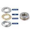 Thrust Ball Bearings PATIKIL 7x15x5mm Silver Steel 10pcs-2