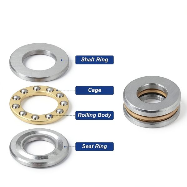 Thrust Ball Bearings PATIKIL 7x15x5mm Silver Steel 10pcs-2